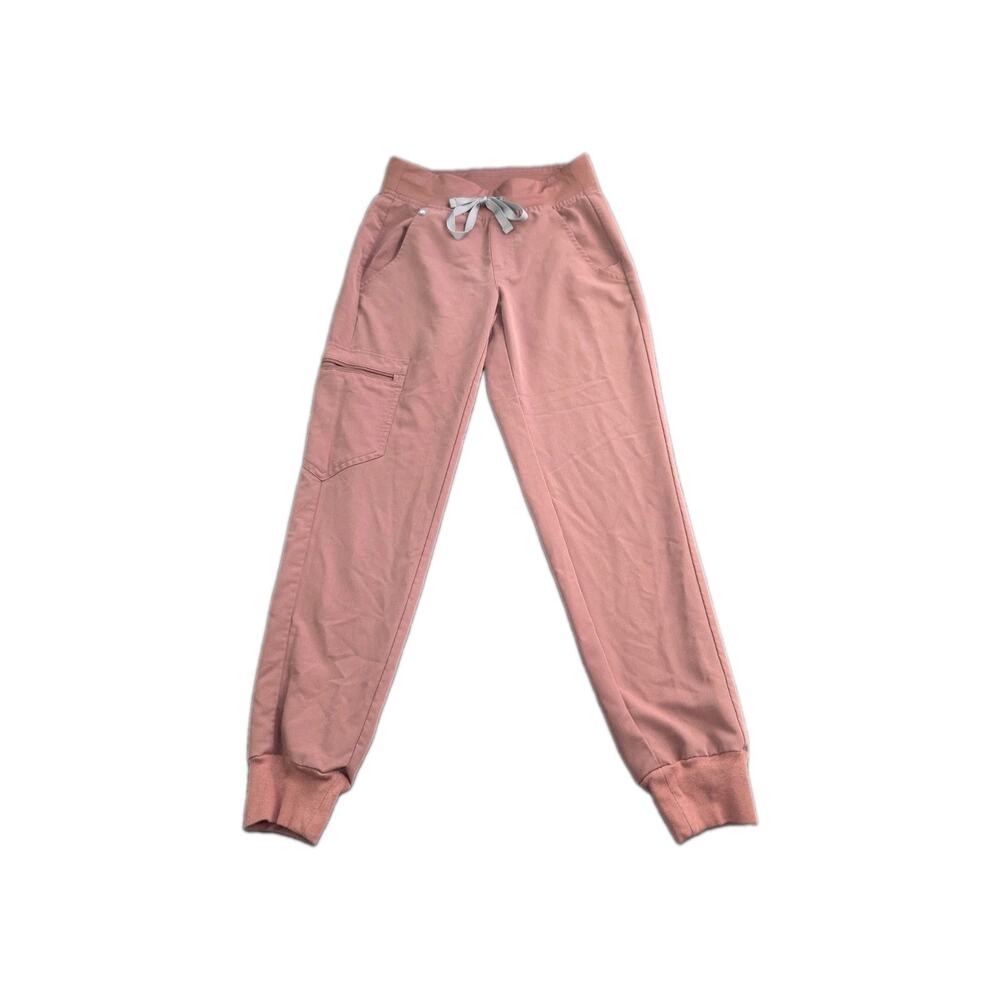 FIGS Zamora Jogger Scrub Pants Mauve Pink Size XXS Cargo Pocket Womens Z2-88